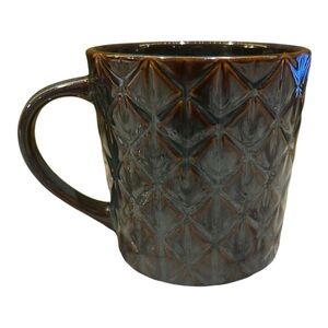 Starbucks Brown Ceramic Mug with Geometric Design Rare 2009